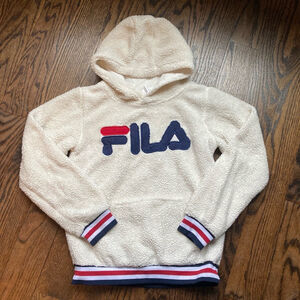 Kids Fila Hoodie, Size M, Off White